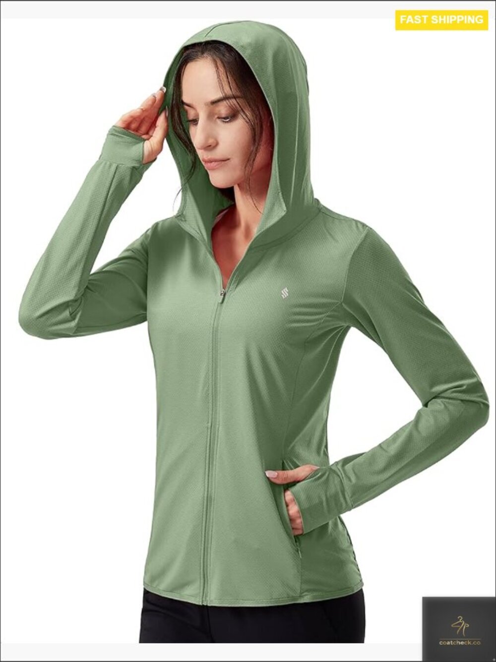 Lightweight UPF 50+ Hoodie Sun Shirt Long Sleeve Active Outdoor Hiking Jacket